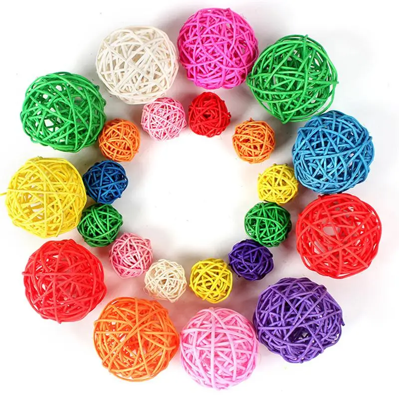 15 шт. Рождественская елка украшения плетеная ротанговая Пальма клубок с