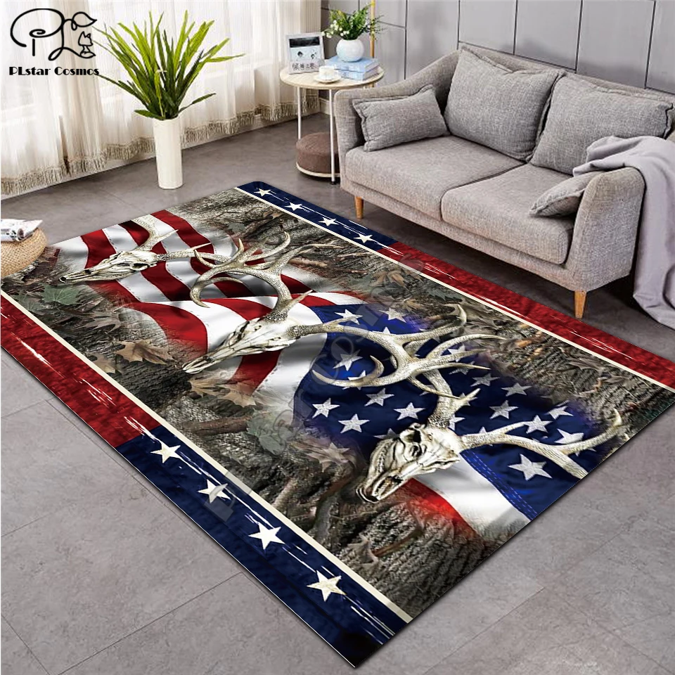 Американский флаг олень 3D ковер для Гостиная коврик прикроватный прихожей