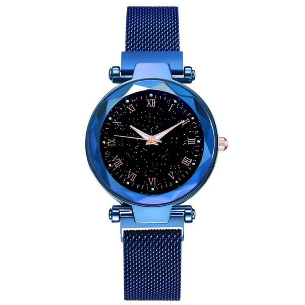 

Quartz Watch Mesh Belt Magnet Buckle Ladies Watch Fashion Ladies Watch Ladies Starry Sky Luminous Watch