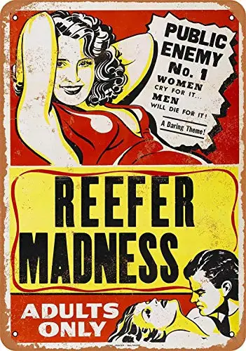 

12 x 16 Metal Sign - 1936 Reefer Madness - Retro Wall Decor Home Decor