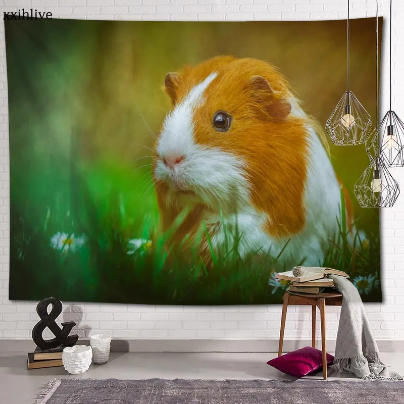 

Custom Tapestry Animal Guinea Pig Printed Large Wall Tapestries Hippie Wall Hanging Bohemian Wall Art Decoration Room Decor