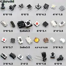 Cltgxdd-interrupteur Tactile, 10 pièces, bouton télécommande, Micro-interrupteur Tactile, à immersion temporaire, SMD 2*4 3*6 4*4 6*6