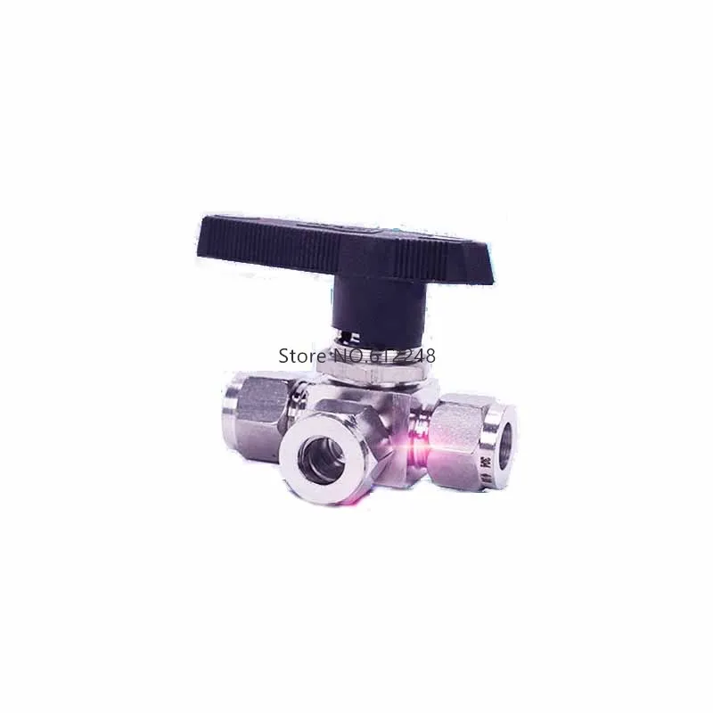 304 шаровой клапан 3 Way нить 4681012 14 16 мм 1/8 &quot1/4&quot 3/8 &quot1/2&quot Регулируемый игольчатый
