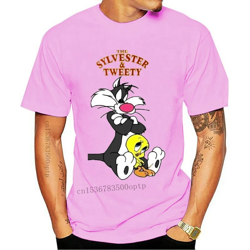 

Новая футболка для мужчин-анимационное телевидение The Sylvester Tweety загадки