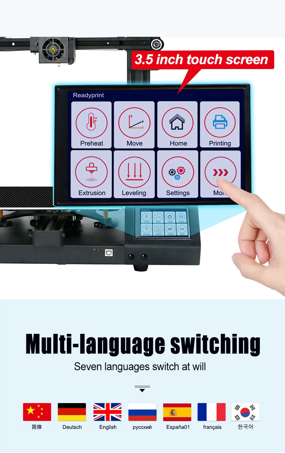 CREASEE новый комплект обновления рамы для 3D принтера принтер с детектором нити 3 D