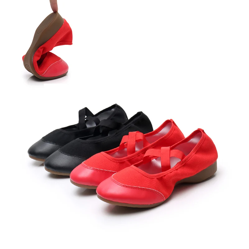 Туфли HROYL женские для балетных танцев Брендовая обувь латинских Квадратные