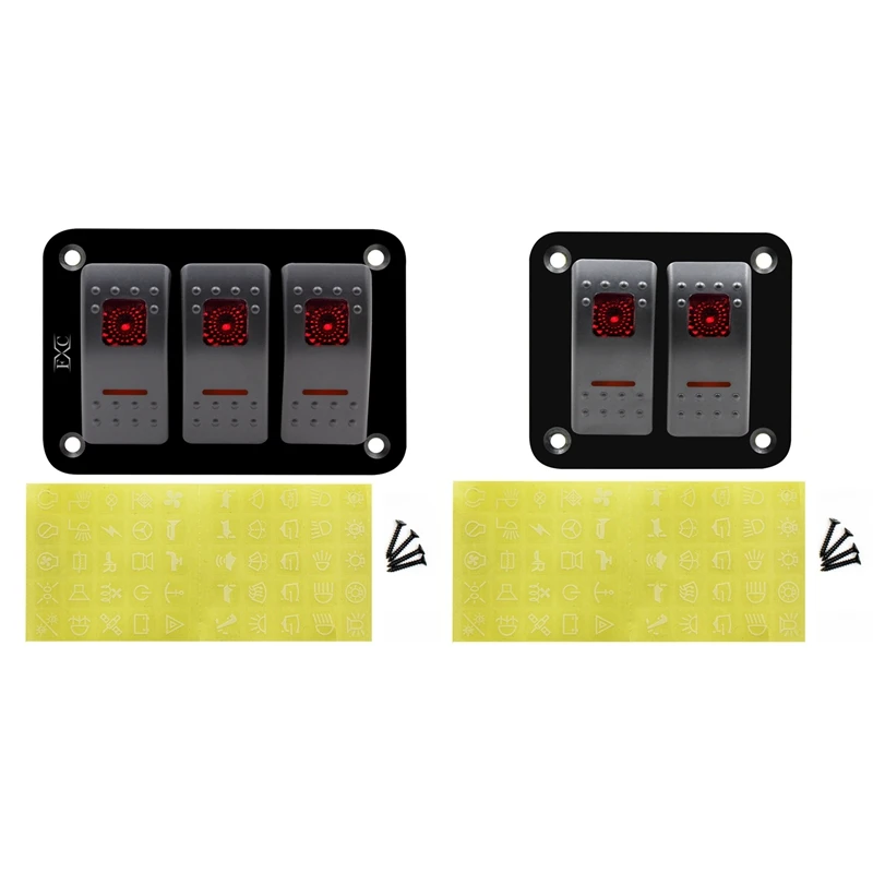 2 предмета 12V 24V красный кулисный переключатель Панель автомат защити цепи лодка