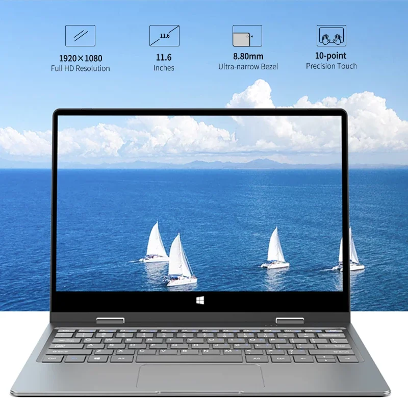Ноутбук BMAX Y11 11 6 дюйма четырехъядерный процессор Intel N4120 1920*1080 IPS сенсорный экран 8