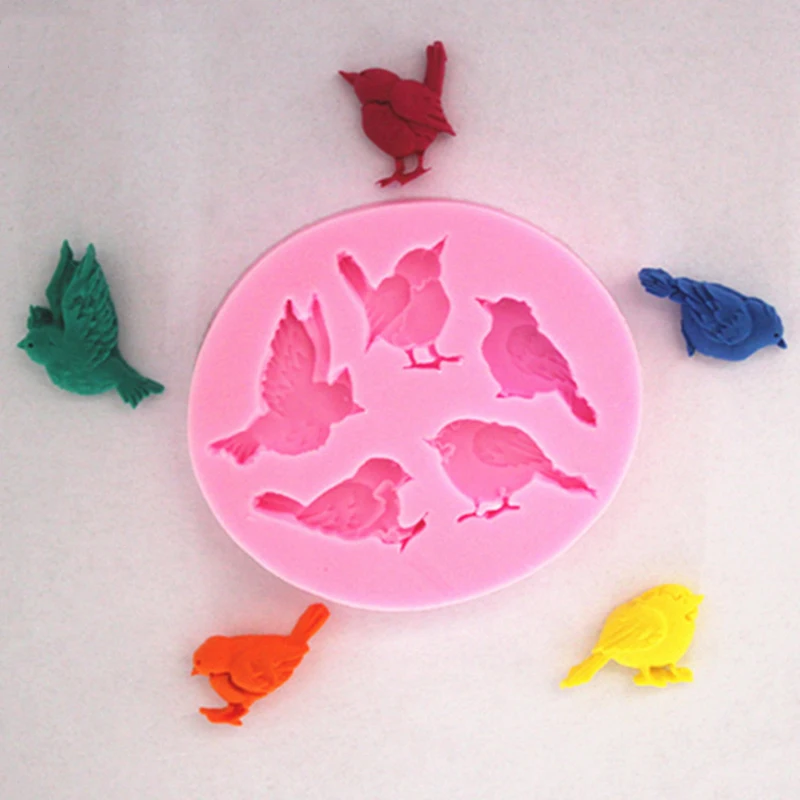 Силиконовая форма для поворота сахара в виде птиц мультяшный 3D инструмент сделай