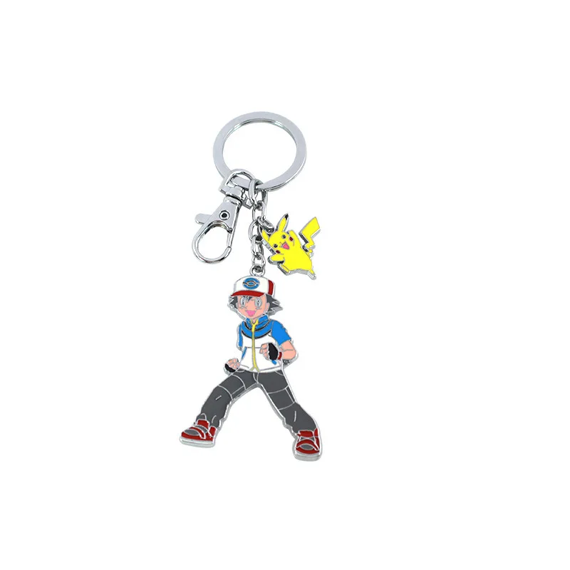 Брелок с покемоном Entei Eevee Swablu Piplup Poke Ball Pikachu Ash Ketchum Rowlet милый забавный мультфильм металлический брелок Аниме подвеска