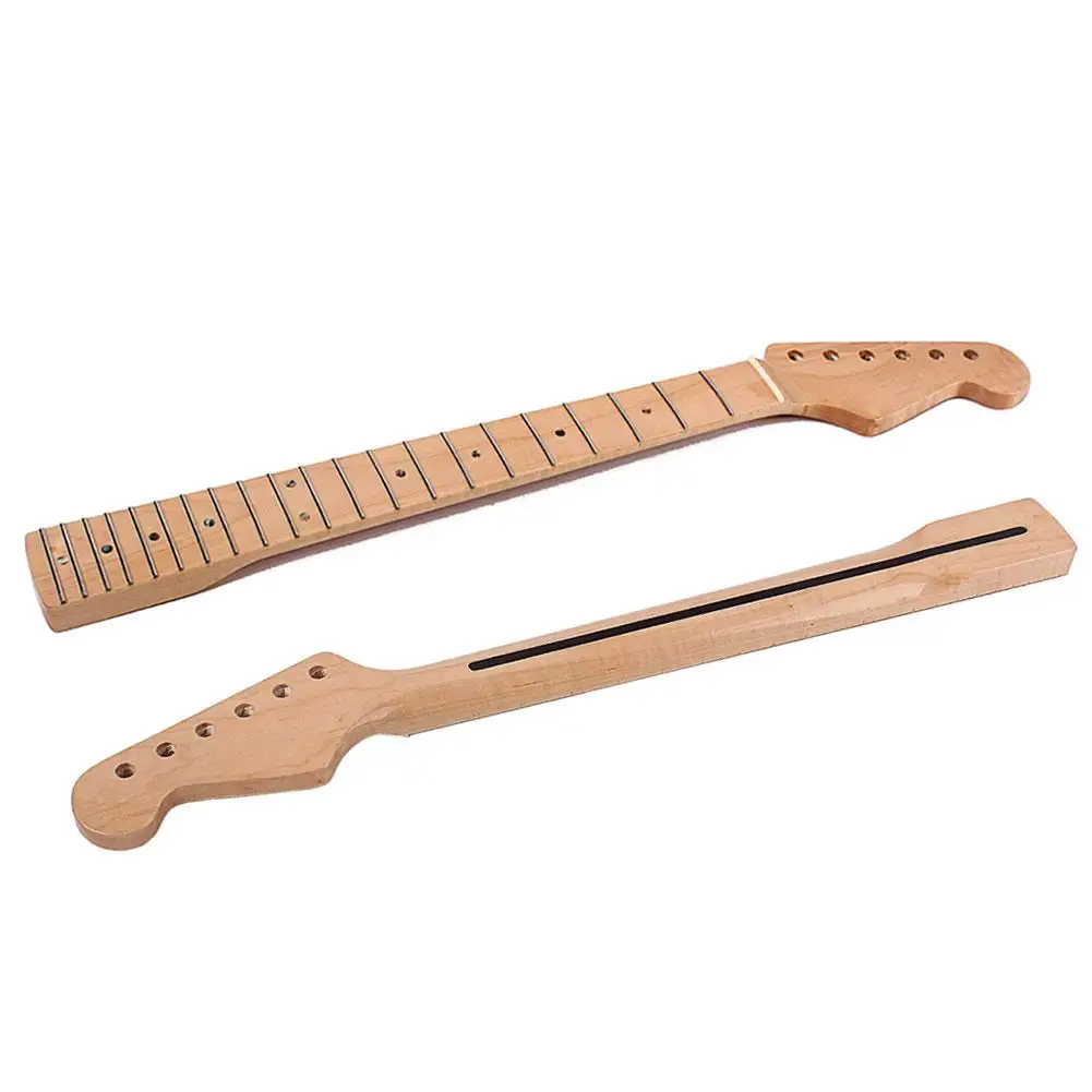 21 ahorn holz fret ahorn glänzend natürliche st e gitarre hals griffbrett ersatz mit notwendigen gitarre teile zubehör free global ship