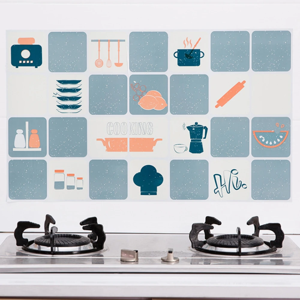 

Waterproof Kitchen Oil-proof Self Adhesive Wallpaper Wall Stickers Anti-fouling High-temperature Aluminum Foil Stickers