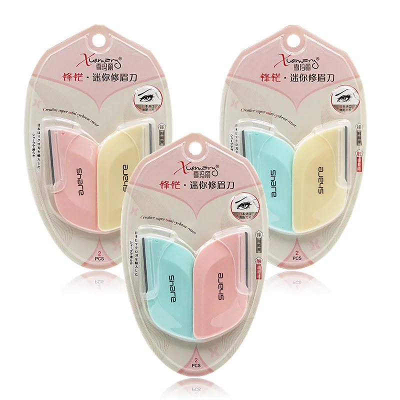 2 шт./компл. мини четырехсторонняя Бритва для удаления бровей лица Триммер Макияж