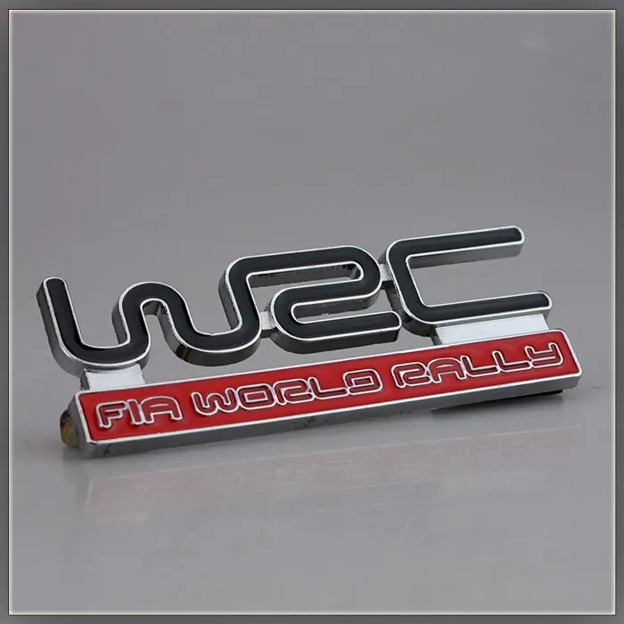 1X 3D Metal WRC Front Grille Badge Emblem decal stickers  Car Styling wrc world rally 3d badge emblem 86mm 44mm car sticker good quality car styling