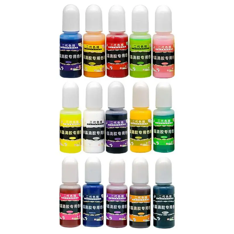 

15 Colors Epoxy Pigment Translucent Liquid Resin Colorant for Resin Jewelry DIY