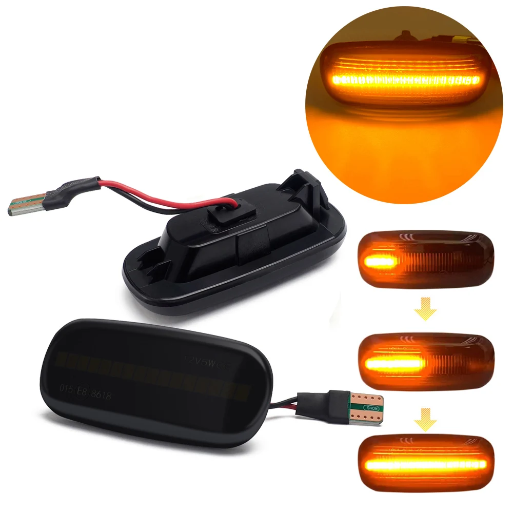 2 шт. желтый течет автомобиля Fender светодиодный маркер указатель поворота