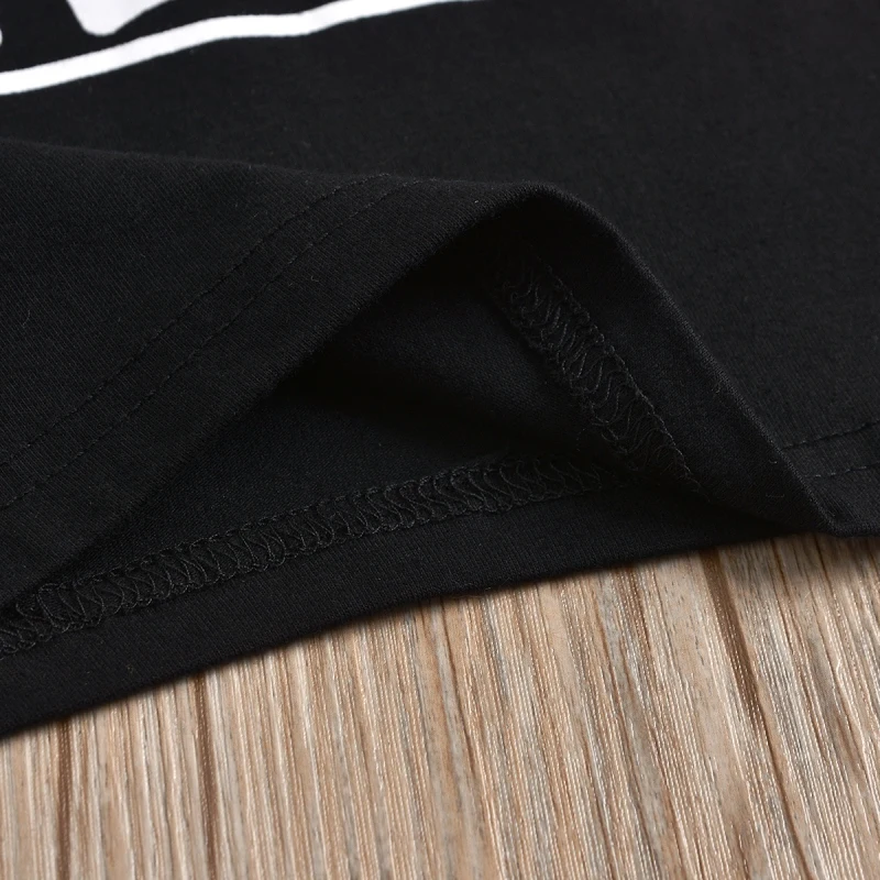 

Chldren Clothes Summer Baby New Boys' O-Neck Letter Print Stitching Top + Pants Two Piece Set