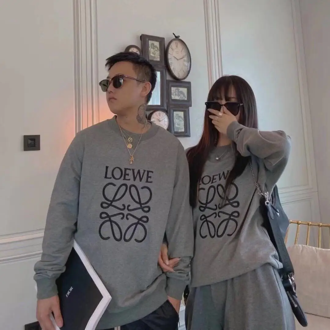 

Fall/winter new vests plus velvet padded loose long sleeve cotton terry couples parent shirt tide