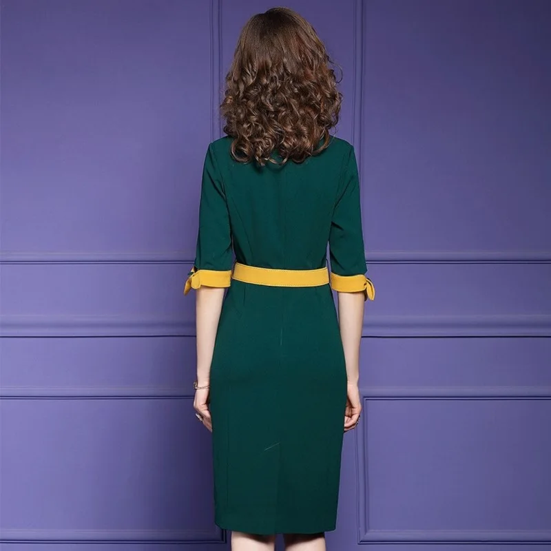 Платье с бантом для знаменитостей пояс подиума новинка 2019 весна осень