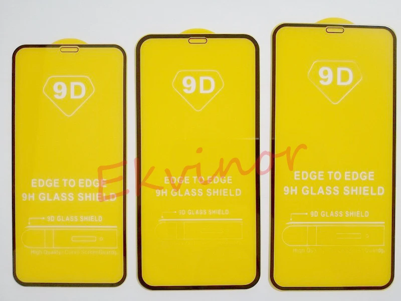 100 шт./лот 9D закаленное стекло для iPhone 11 Pro Max Xs Max Xr X iPhone 6 6s 7 8 plus защитная пленка на весь экран