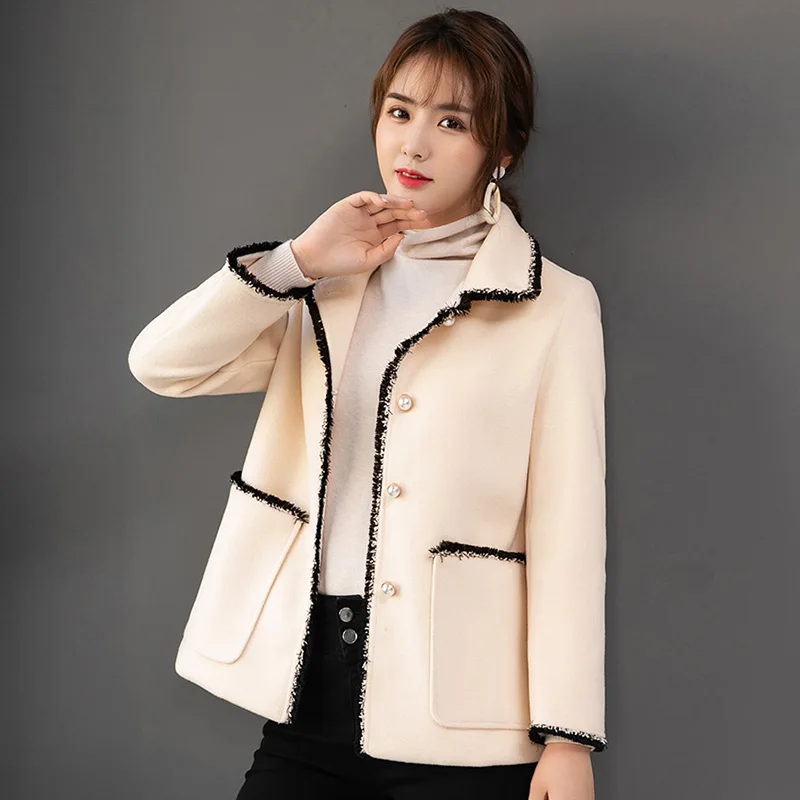 

Spring Autumn Winter Velour Coats Women Single Breasted Casual Jacket Long Sleeve Turn Down Neck Pocket Jackets Outwear Office