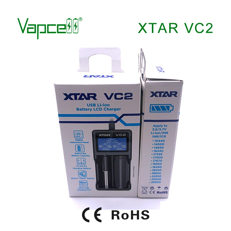 Vapcell зарядное устройство XTAR VC2