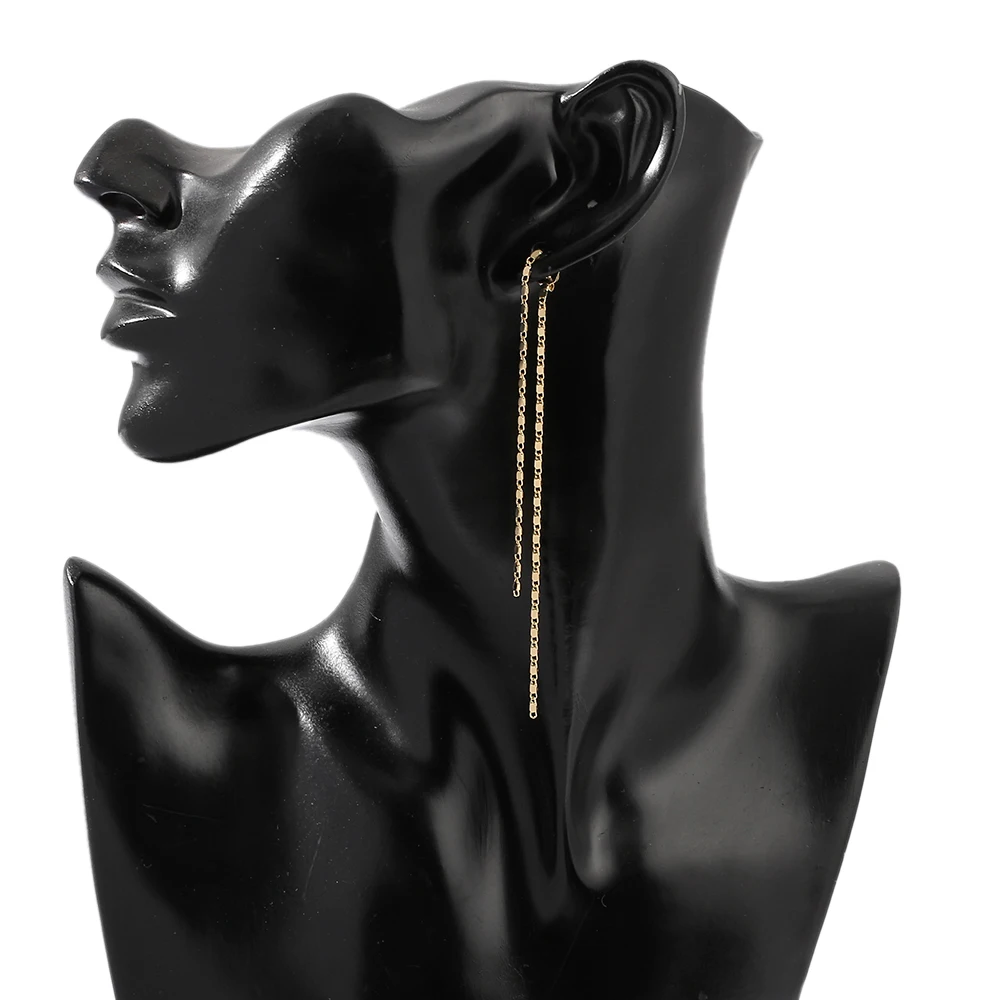 Серьги-гвоздики Hanma Shuji из аниме Токио для женщин длинная цепочка золотого цвета