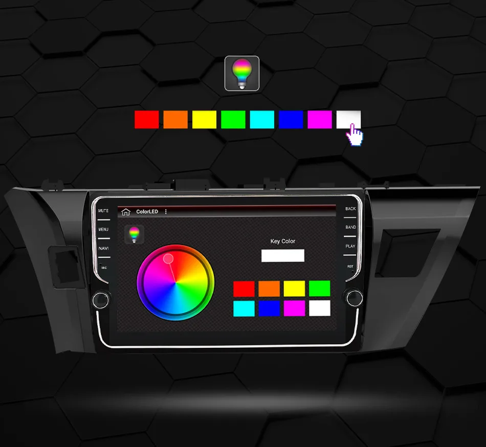 Eunavi 4G+ 64G Octa 8 ядерный android 9,0 автомобильный радиоприемник для Toyota Corolla E180 2013- мультимедийный автомобильный gps-навигатор PX6 wifi без dvd