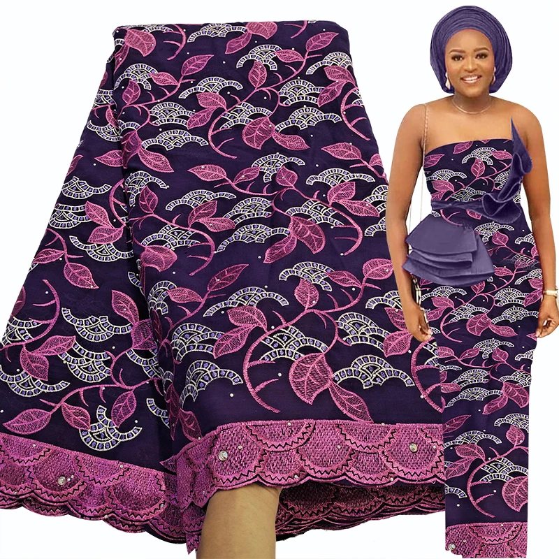 Ткань ткань 2021, Высококачественная африканвечерние вышивка камнями, нигерийская кружевная ткань 2,5 ярдов