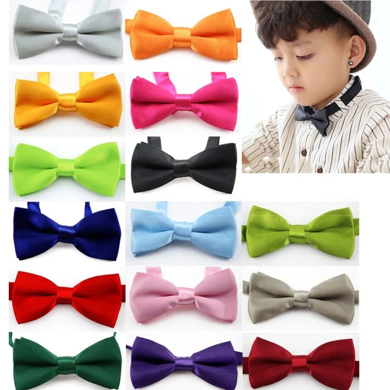 

35 Colors Solid Fashion Bowties Groom Men Kids formal Colourful Solid Cravat gravata Male Marriage Butterfly Wedding Bow ties