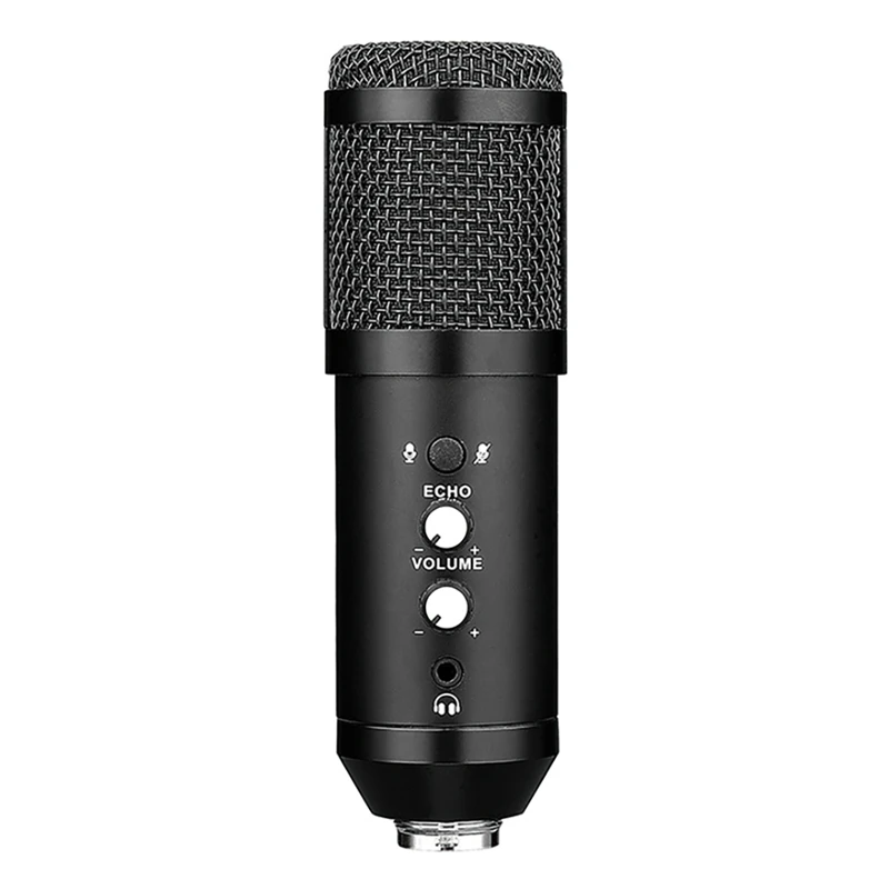 

360 Universal Desktop Bedside Cantilever Bracket Live Broadcast K Song Computer Game USB Condenser Microphone Set Black