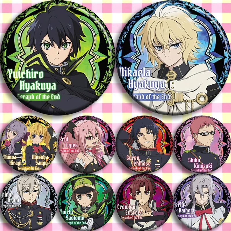 Набор из 10 шт. брошь на пуговицах Seraph of the end булавка аниме значок Хэллоуин косплея