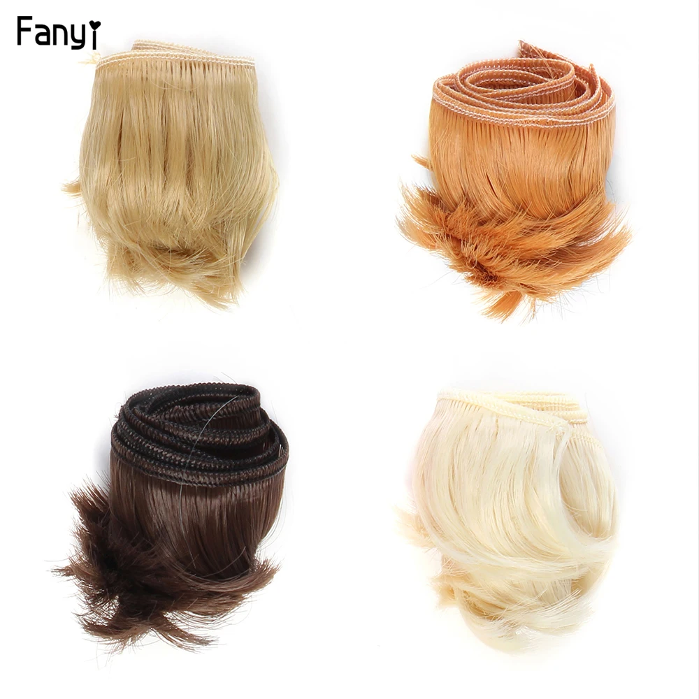 Парик для волос короткий 5 см DIY мини волнистые волосы кукла бахрома BJD SD Куклы и