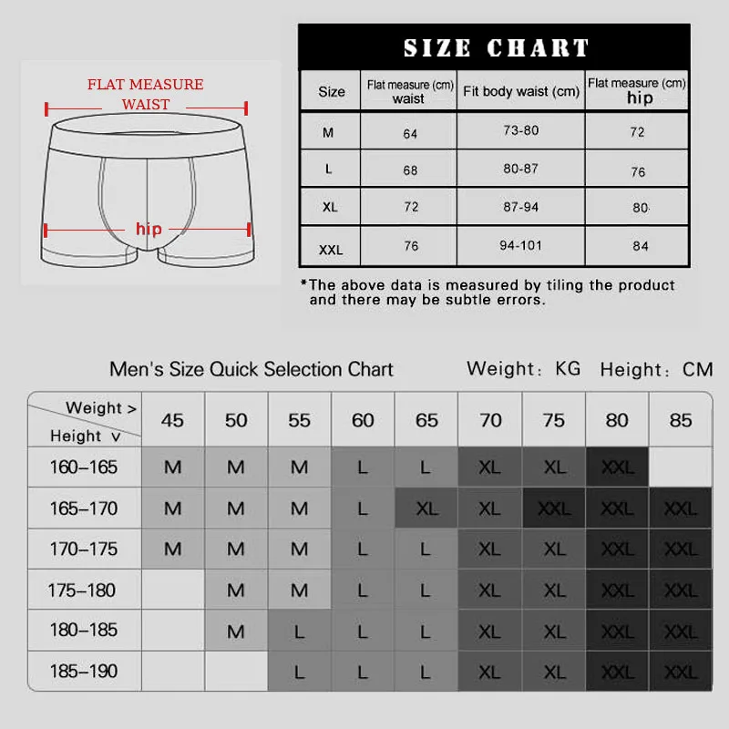 4pcs/Lot  Men'S Boxer Underwear 100% Cotton Boxers Loose Man Breathable Panties Solid Shorts Brand Underpants