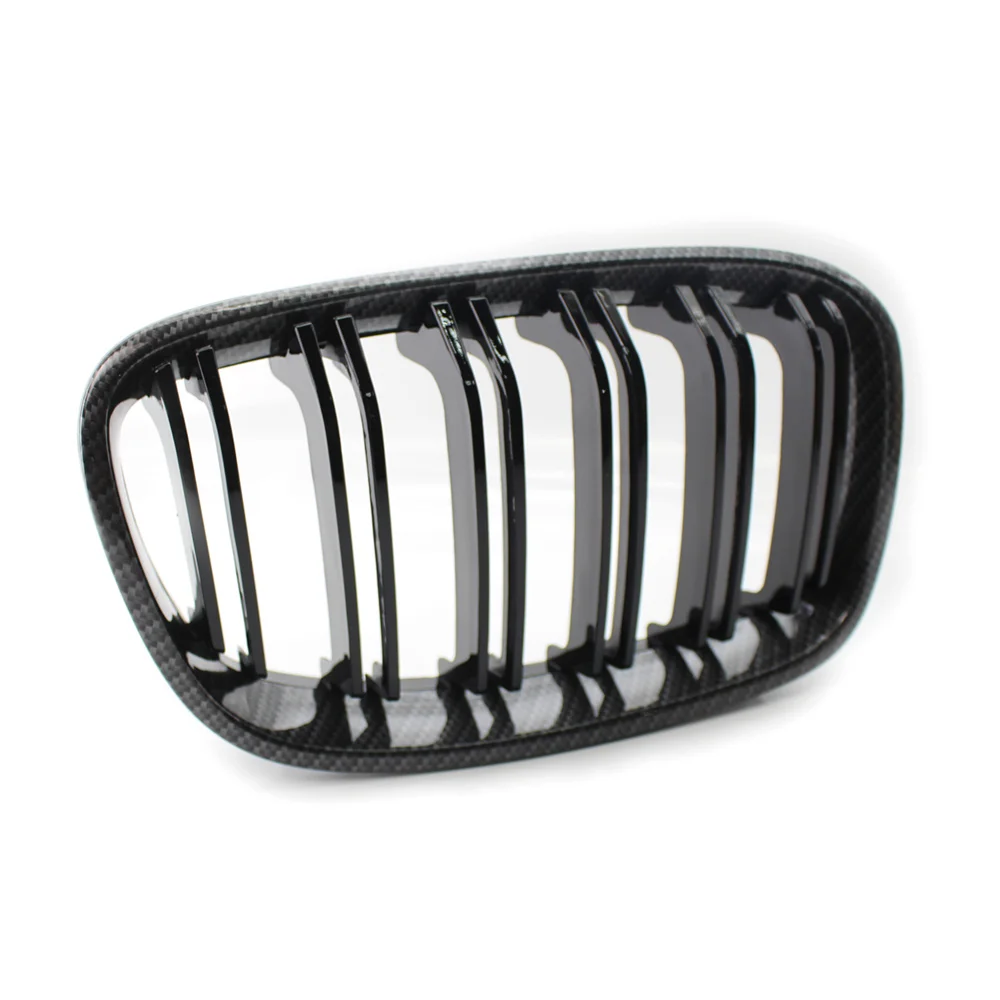 1 пара левый и правый карбоновый вид автомобильный передний бампер решетка