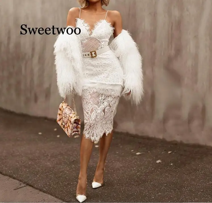

New Sleeveless Maxi White Lace Dress 2020 Summer Mesh Bodycon Sequin Women Strap Party Sexy Summer Dresses Vestido Black