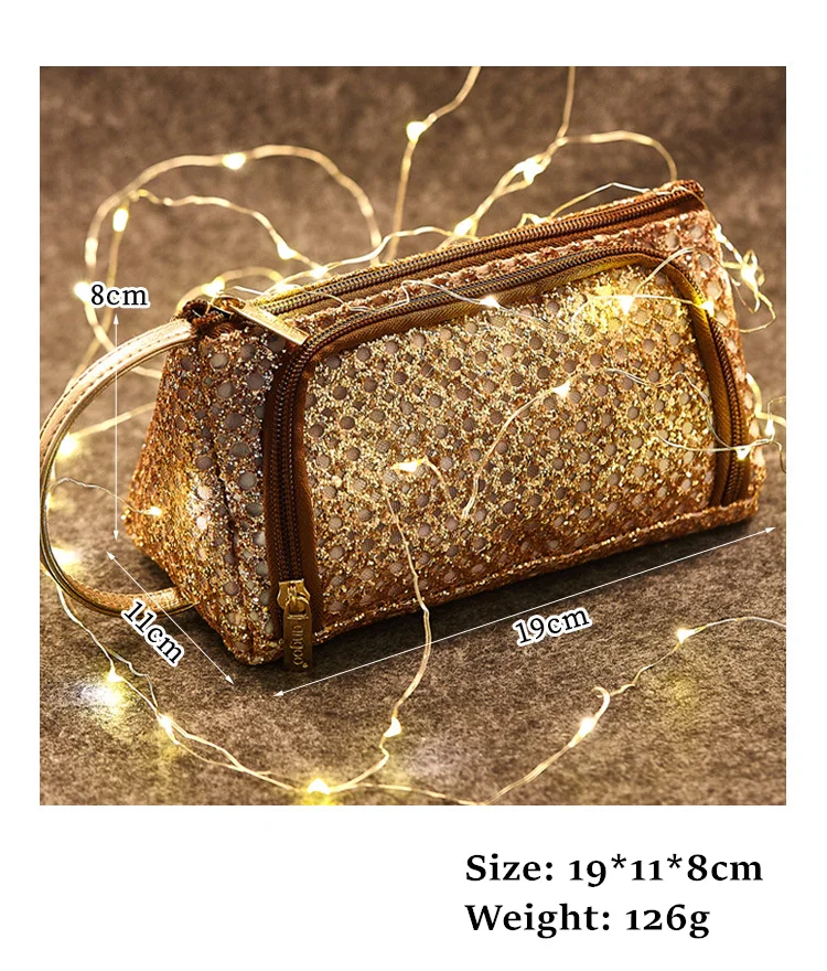 Пенал школьный принадлежности Высокая емкость Bling PU ручка для рисования косметичка коробка для косметики Многофункциональный эскиз художественные канцелярские принадлежности