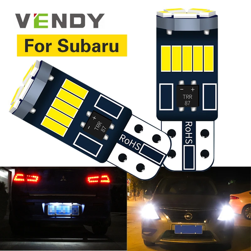 2 шт. светодиодные лампы W5W T10 Canbus автомобильные фары для Subaru Legacy Forester Impreza Outback Tribeca
