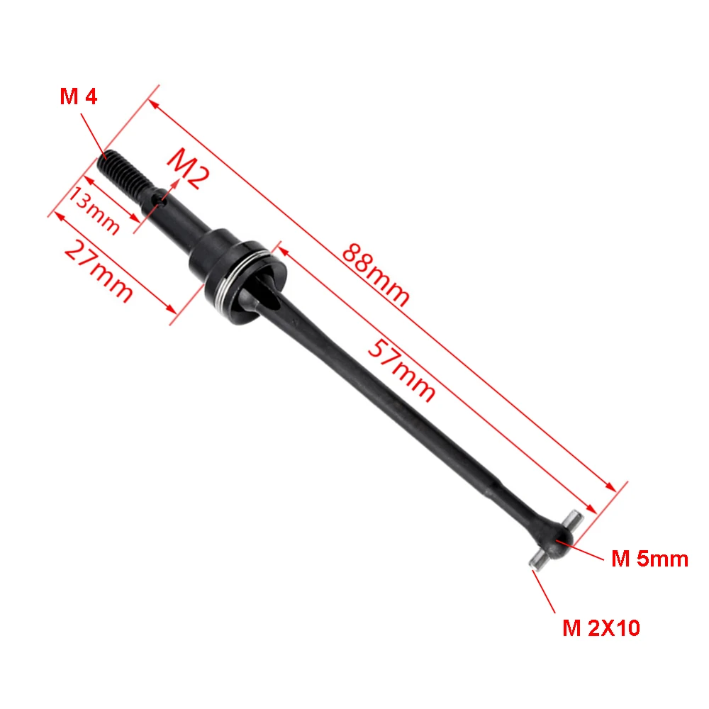 2шт стальной металлический передний приводной вал CVD для 1/12 WLtoys 12428 12423 0090 RC