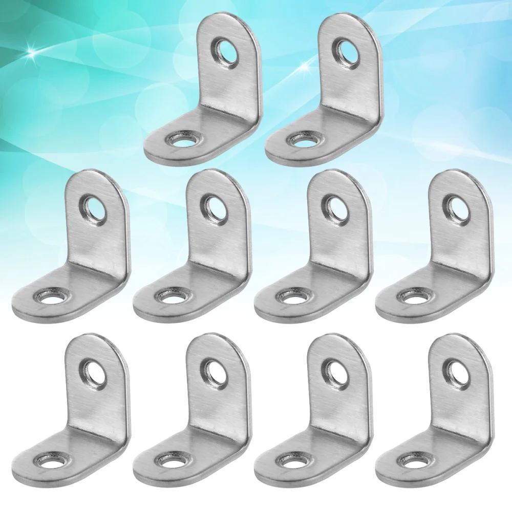 Угловые кронштейны из нержавеющей стали толщиной 2 мм 90 градусов 25x25x16 с винтами