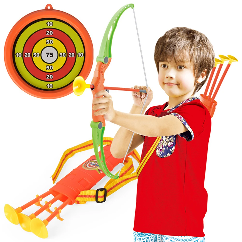 

2021 Kids Shooting Suction Cup Archery Bow and Arrows Toys Set Outdoor Fun Targets Shooting Game Kit for Boys Girls Funny Toys