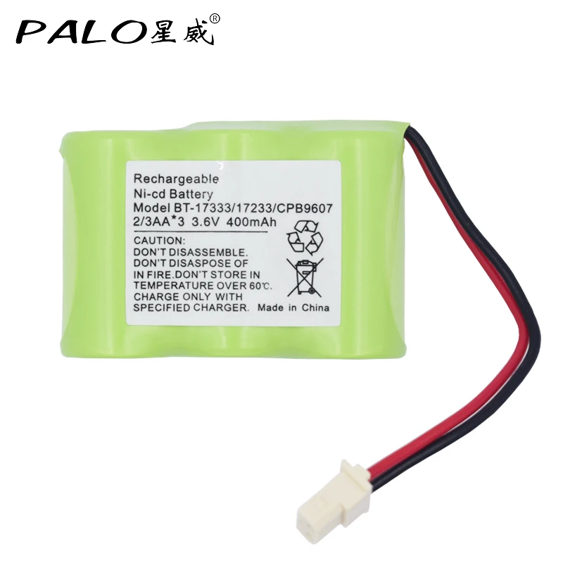 

PALO New Arrival BT-17333 NI-CD 3.6V 400mAh Cordless Phone Battery Rechargeable Battery For Uniden for BT-17333 BT-17233 CPB9607
