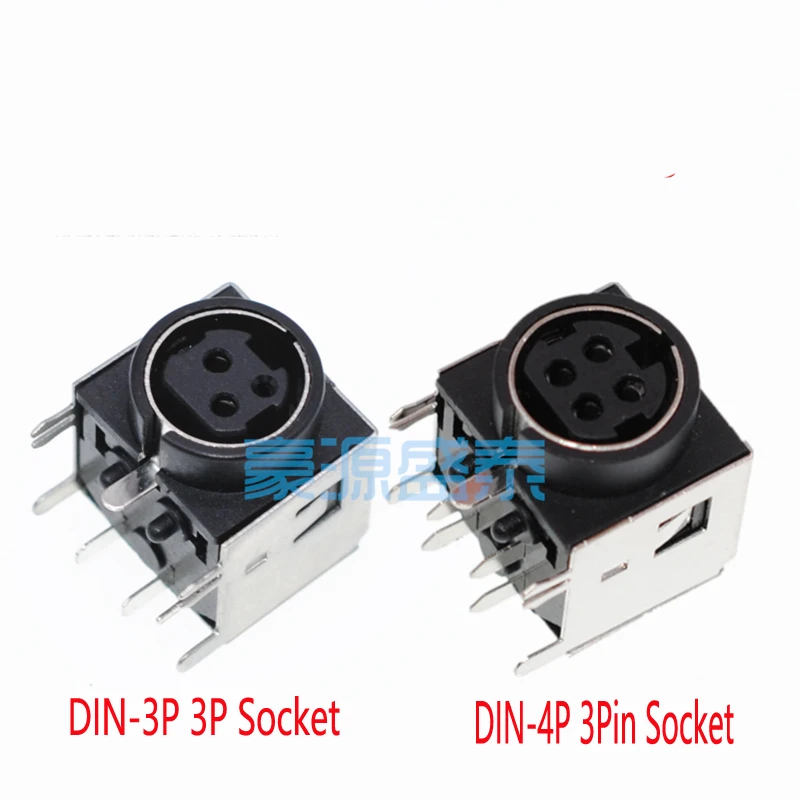 

10PCS/Lot Big S Terminal DIN-4P/DIN-3P DIN-422 Female Socket/Jack Connector 3P/4P