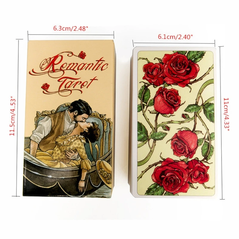 

Romantic Tarot 78 Cards Deck English Tarot Guidance Fate Divination Oracle Family Party Board Game Playing Card Drop shipping