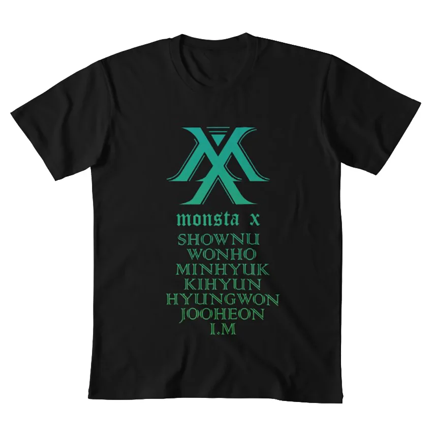 Monsta X имена участников футболка монста х kpop k поп дизайн дизайн|Мужские футболки| |