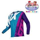 Детская футболка для гонок по бездорожью, вездеходов, AM RF, для велоспорта, велоспорта, горного велосипеда, лисы, горнолыжного спорта, Джерси для мотокросса, для мальчиков