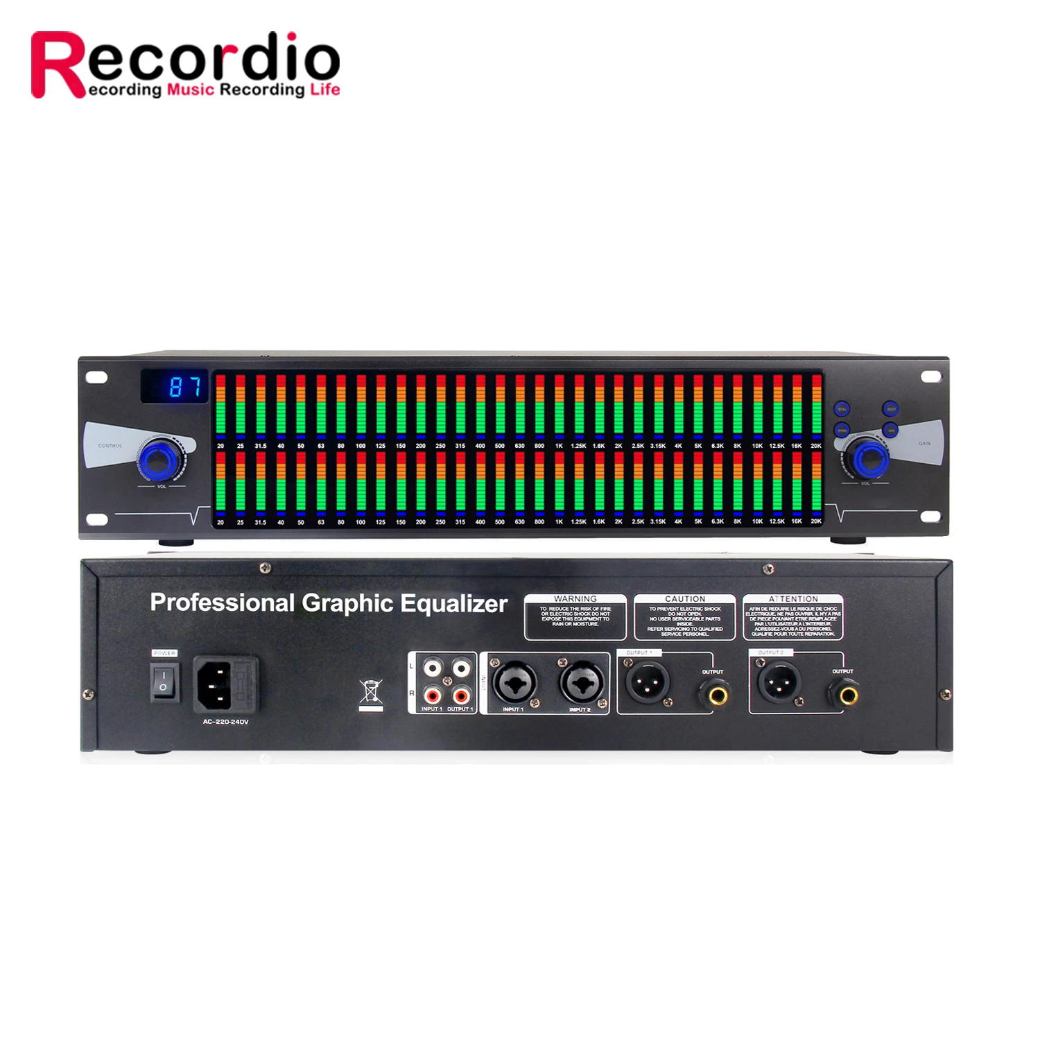 GAX-EQ888 двухканальный Профессиональный цифровой кроссовер 31-полосная система