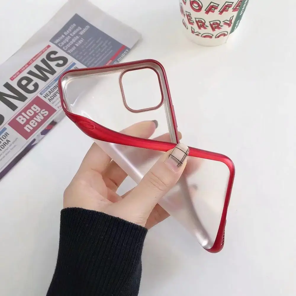 Матовые мягкие чехлы из ТПУ с покрытием для Iphone 11 Pro XR XS MAX X 8 7 6 хромированные