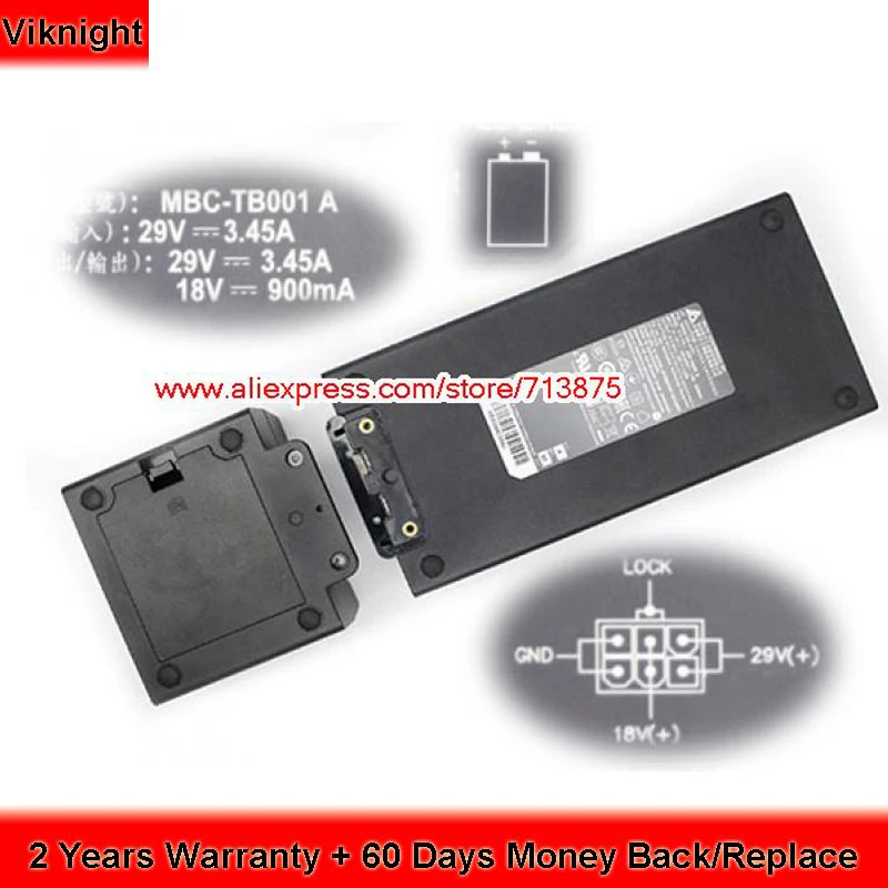 

Genuine ADP-100DR B 100W Charger 29V 3.45A AC Adapter for Delta 30002-SA-A731 MBC-TB001A with Molex 6 hole Tip Power Supply