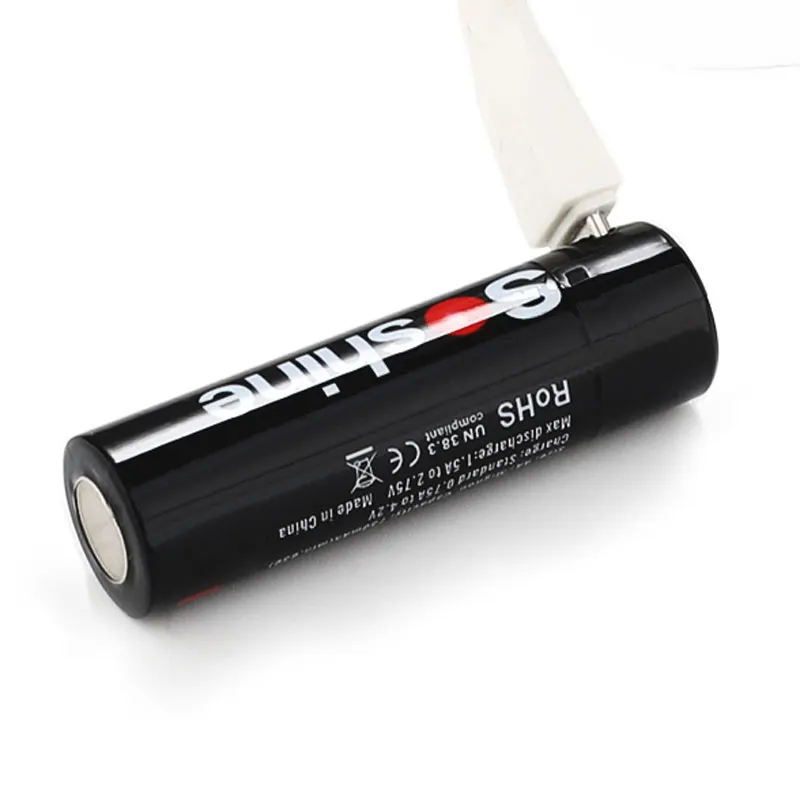 Soshine AA 14500 Protected USB Lithium Ion Rechargeable Battery:3.7V 750mAh | Электроника
